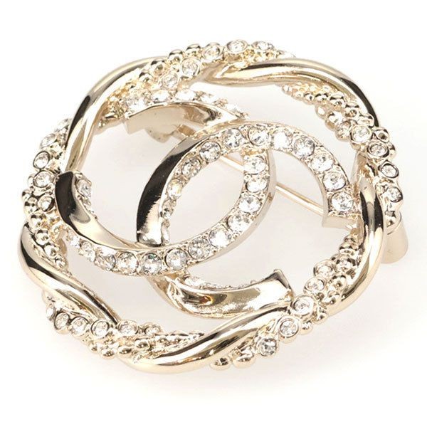 目を惹くカラーシャネル ブローチ  偽物シャンパンゴールドABA213 B10484 NN009