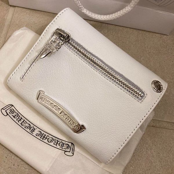 クロムハーツ ミニ ウェーブ ウォレット 偽物 ホワイト 財布ch030829