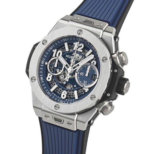 目を惹くカラーウブロ ビッグ・バン ウニコ チタニウム ブルー 421.NX.5170.RX