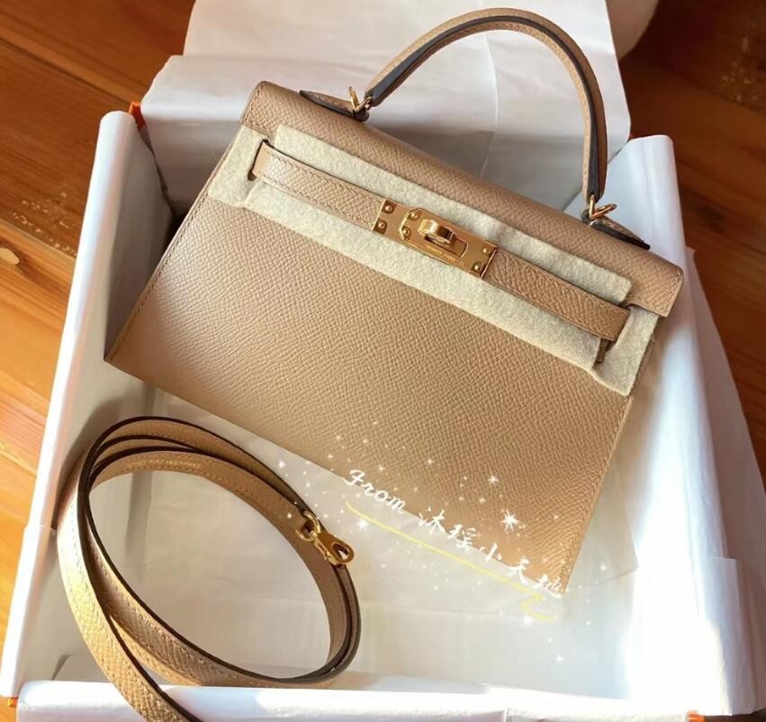 エルメス ミニケリー Kelly mini チャイ/ゴールド金具 24042201