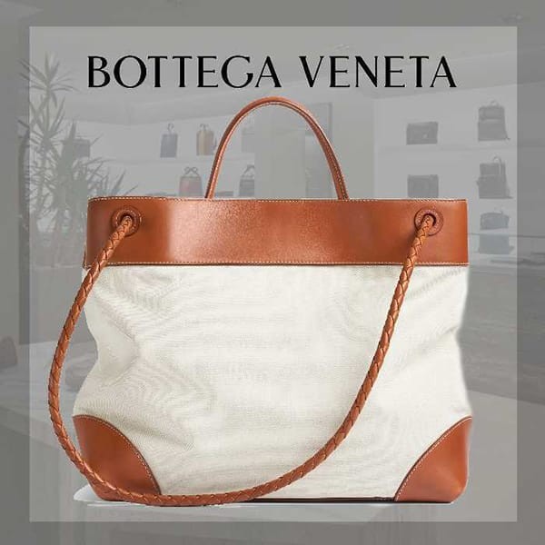 ボッテガヴェネタ パロディ ラージ アンディアーモ レザー キャンバス 786194V42E19802