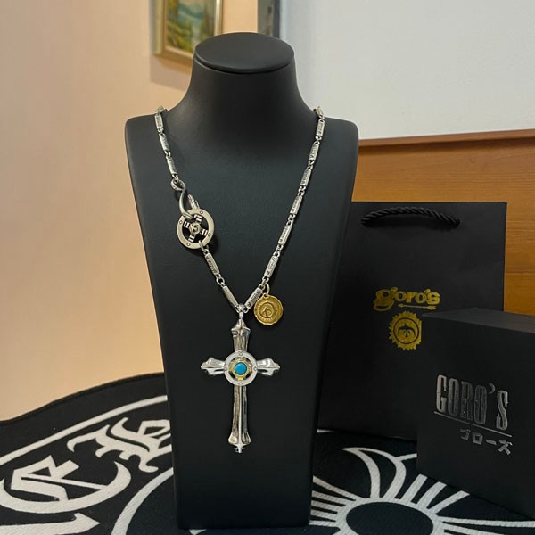 即日配送 ゴローズ コピー シルバー925 十字架  ネックレス メンズ  24050902