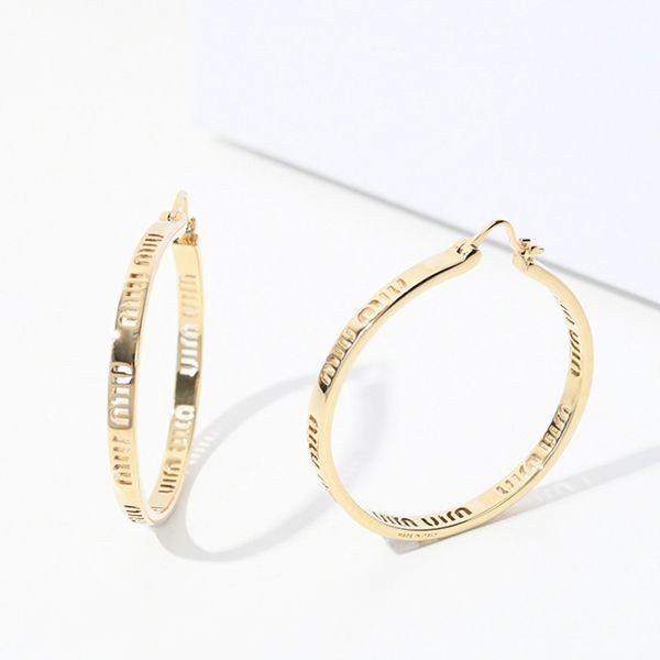 ミュウミュウ ロゴフープピアス コピー 5JO848 2DTU