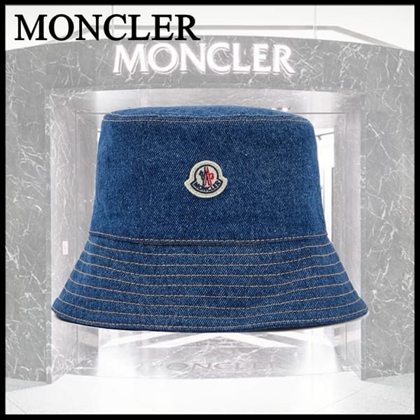 モンクレール ロゴ デニム バケットハット レプリカ J10933B00029M4206778