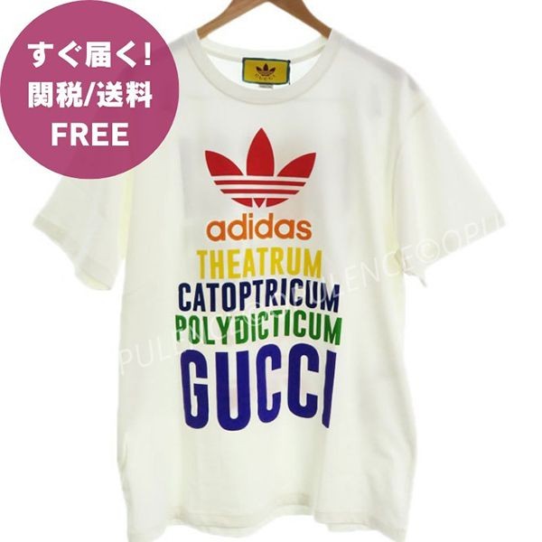 上品高見え■グッチ アディダス GGロゴ コラボ Tシャツ N級品717422 XJEXJ 9095