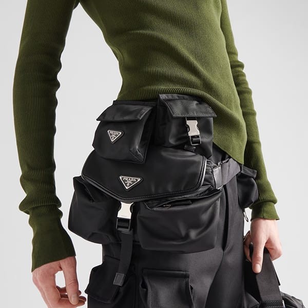 数量限定版プラダ Re-Nylon xレザー ショルダーバッグ コピー pld12335