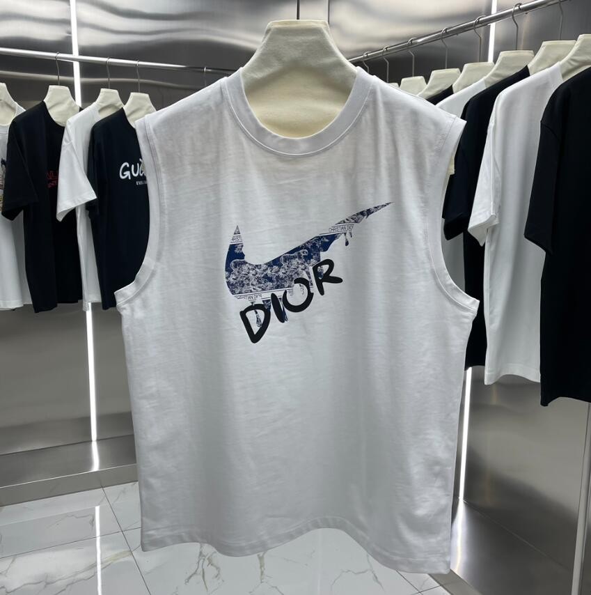 人気 ディオール ナイキ Tシャツ コピー 袖なし 白 24061801