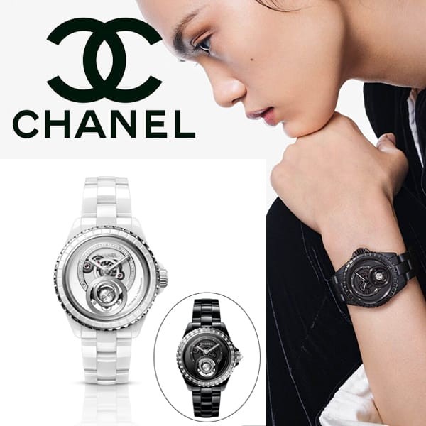 シャネル J12 偽物 ダイヤモンド 38MM トゥールビヨン キャリバー5 2色