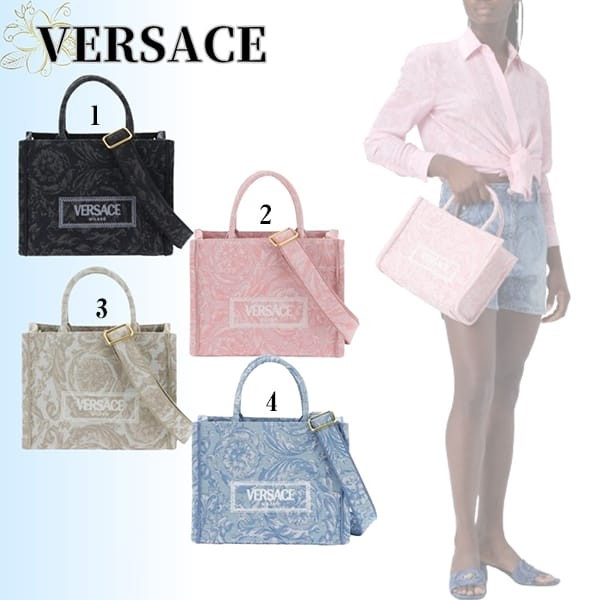【ブティック】ヴェルサーチ バロッコ アテナ スモール トートバッグ 偽物 3色 10115641A097412BM0V