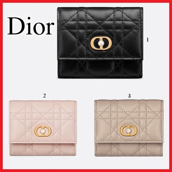 【セールで奇跡の入荷！】ディオール 偽物 Jolie Hibiscus ウォレット カナージュラムスキン 3色 S3105UNJB_M900