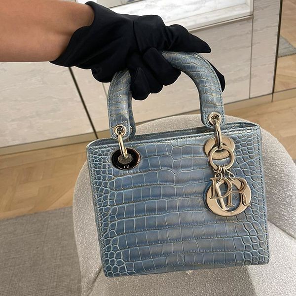 便利でレディ ディオール n級品スモール 〜アリゲーター〜blue stardust dhl