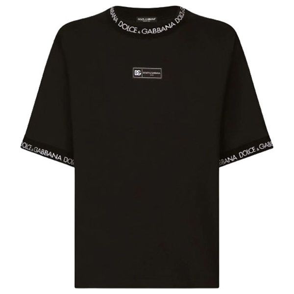 速達発送サービス ドルチェガッバーナ ブランドロゴ 半袖Tシャツ ブラック dg071312