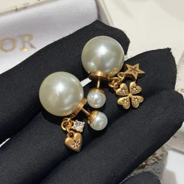 n級ディオール コピー Tribales ハート パール ピアス E3293WOMCY_D09X