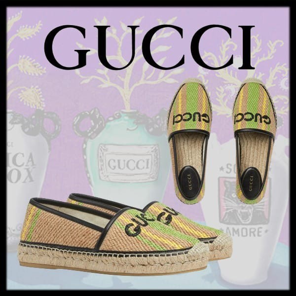 グッチ 偽物 ウィメンズ エスパドリーユ サマーシューズ 782831fadad864