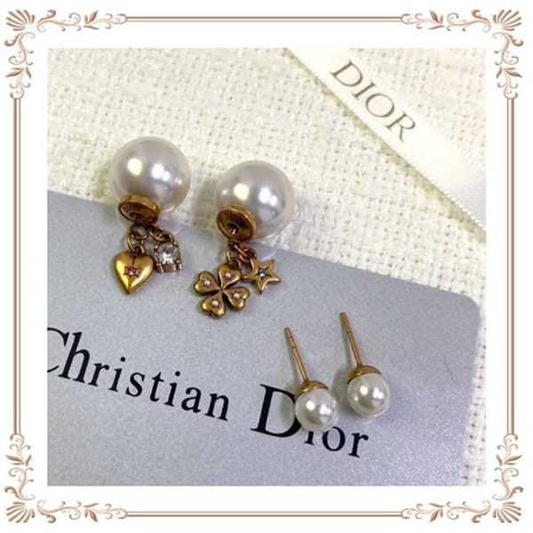 n級ディオール コピー Tribales ハート パール ピアス E3293WOMCY_D09X