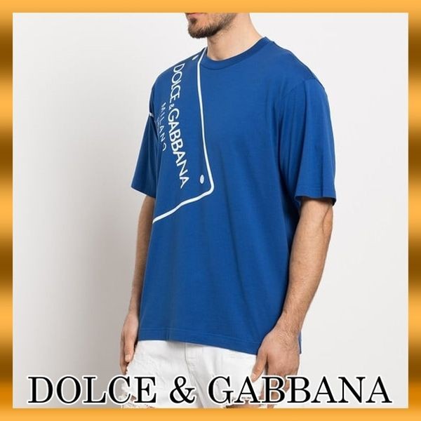 入手困難ドルガバ パロディロゴプレート コットン製 TシャツG8PR8TFU7EQB5460