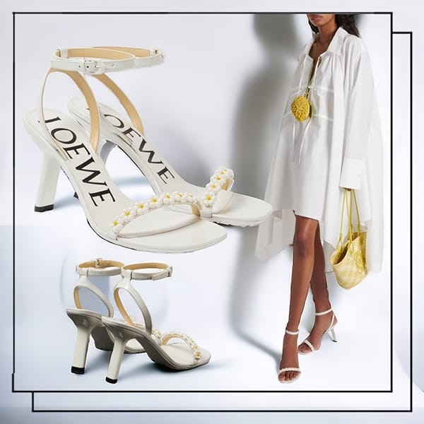 注目!ロエベ Paula s Ibiza ペタル デイジー サンダル 偽物 L814465X86