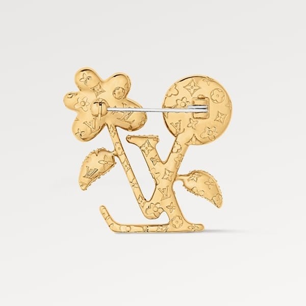 (セールで破格)ルイヴィトン 偽物 ブローチ・LV ブルーミング M01857