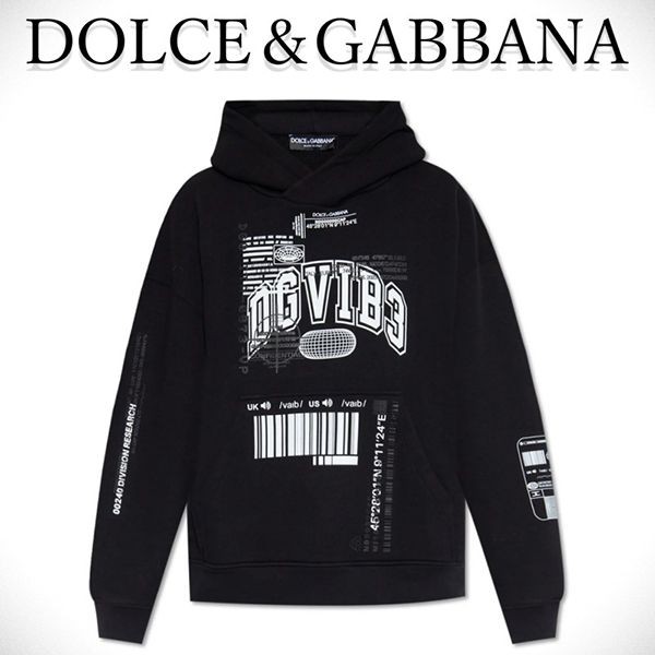 ドルガバ 偽物 パーカー プリント ジャージー パーカー フーディDGVIB3