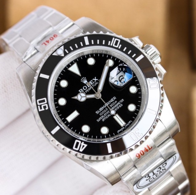 ロレックスコピー オイスターパーペチュアル サブマリーナデイト 16610メンズ ブラック 自動巻き