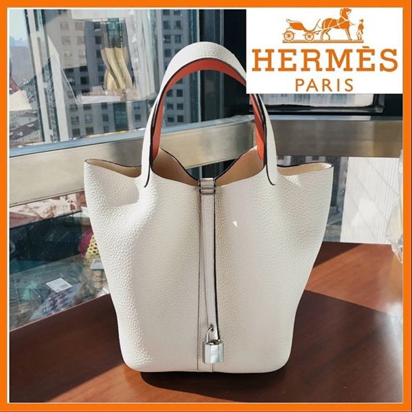 大人気!!新色エルメス ピコタンMM 偽物サイズ バッグh08033