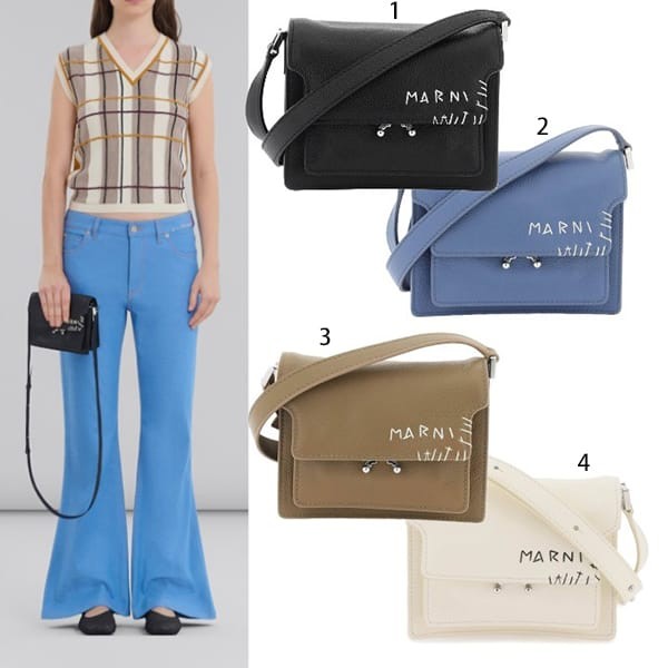 マルニ コピー ロゴ trunk soft ショルダーバッグ 4色 sbmp0075l