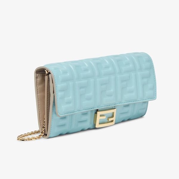 並行輸入品 偽物 フェンディ ffモチーフ バゲット コンチネンタル財布 チェーン付 2色 8m0365at00f1pqh