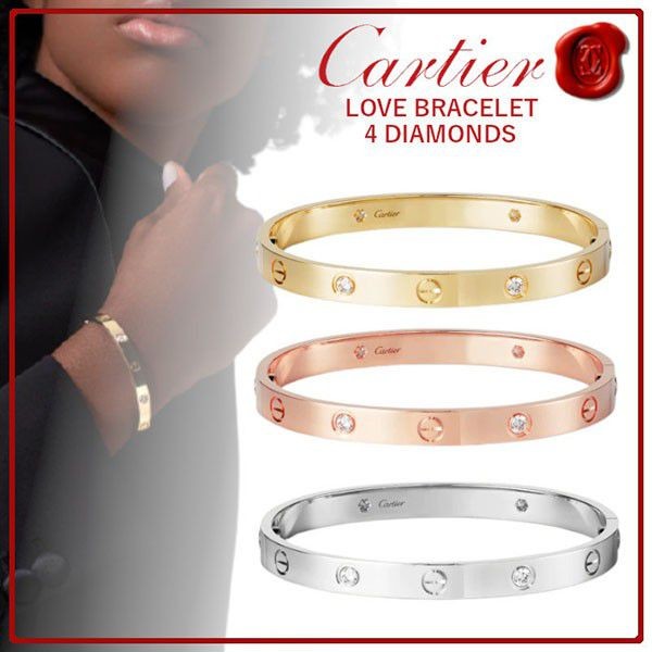 カルティエ LOVEブレスレット コピー3色 B6036017ローズゴールド＋ダイヤモンド