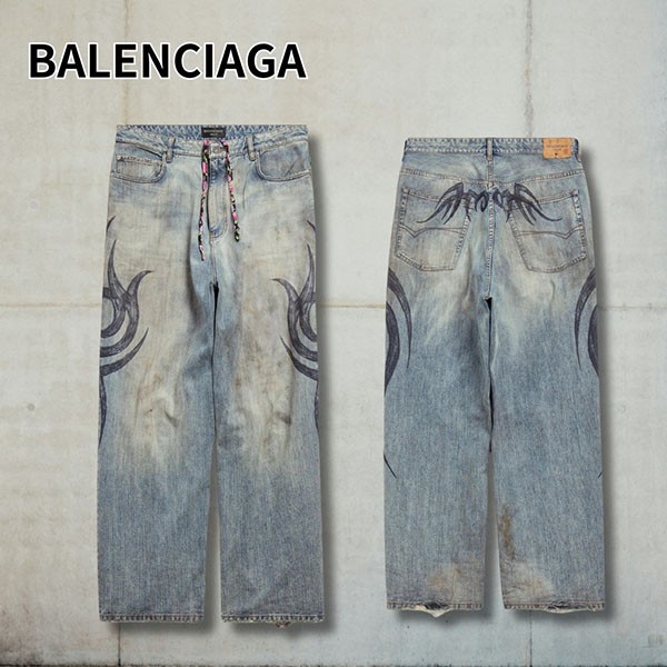 バレンシアガ Y2K ストレッチ ニー BAGGY パンツ コピー 809360TRW775760