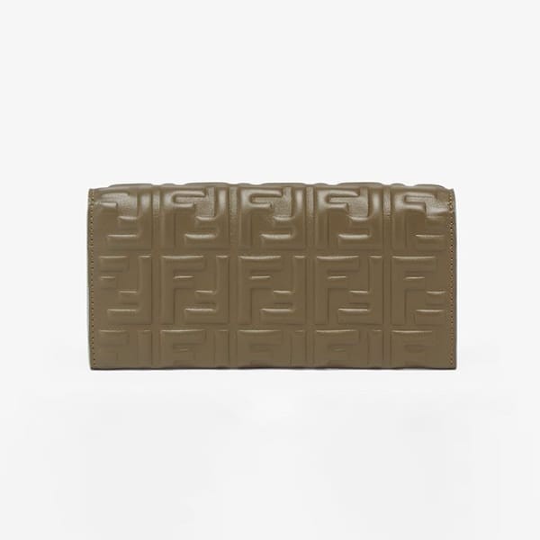 並行輸入品 偽物 フェンディ ffモチーフ バゲット コンチネンタル財布 チェーン付 2色 8m0365at00f1pqh