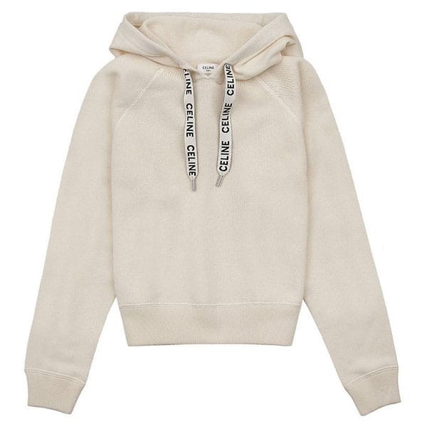 セリーヌ フードニット 激安 クロップド丈 カシミア w24091101