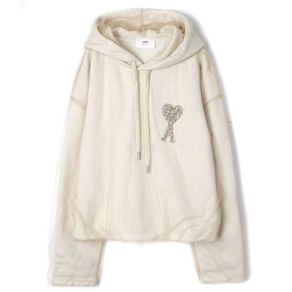 ami アミ パリス n級品 クリスタル ロゴ フーディー usw221pa0018268
