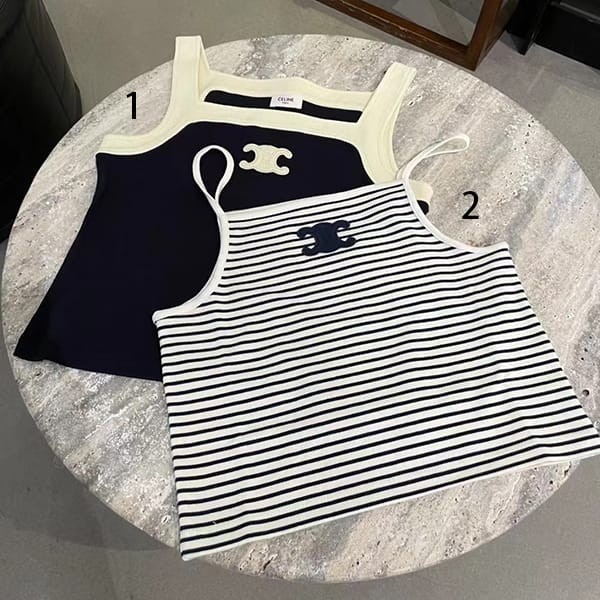 セリーヌ トリオンフ ストライプ タンクトップ コピー 2x36n528z.01ma