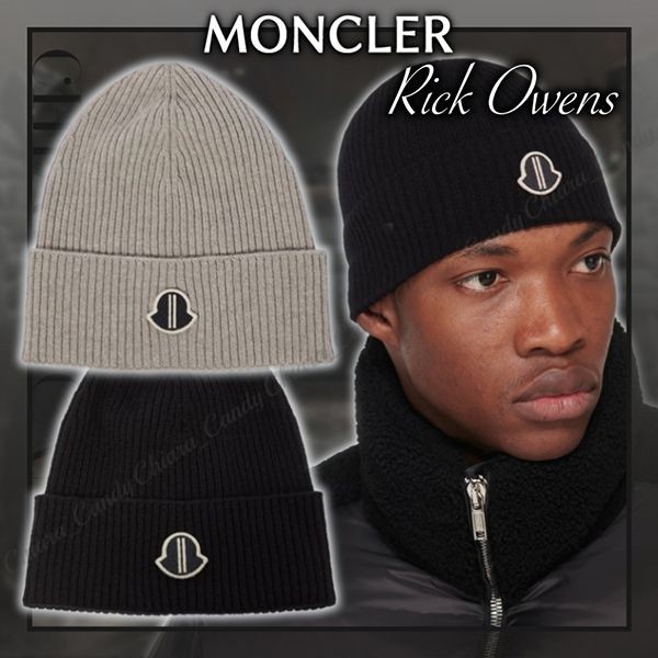 リックオウエンス モンクレール 偽物/ ロゴ カシミヤビーニー /2色 rick10147