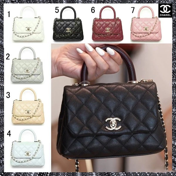 24k◆シャネル パロディミニココハンドル ハンドバッグ 11cm マイクロ ap4245