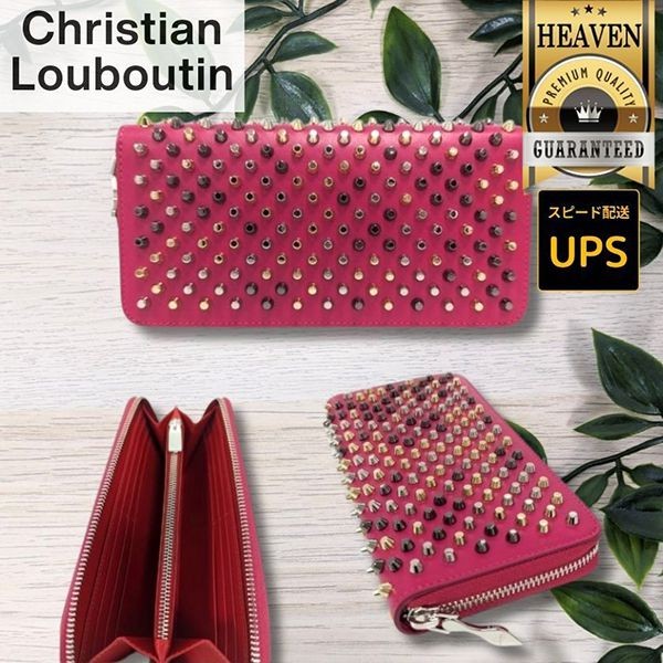 NEWカラー完売必須ルブタン長財布 コピー 希少なピンクのパネトーネ lb10126