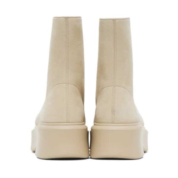 ザロウ zipped boot i レザー アンクルブーツ コピー beige f1144l131r