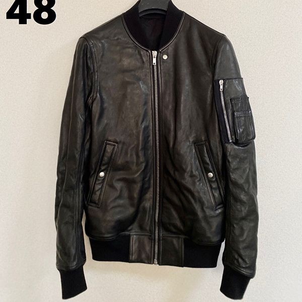 リックオウエンス ラムレザー ボンバージャケット 48 偽物 ru02c7789lnv