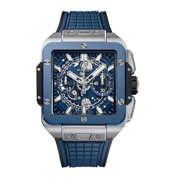 ウブロ スクエア・バン ウニコ チタニウム ブルーセラミック 821.nl.5170.rx