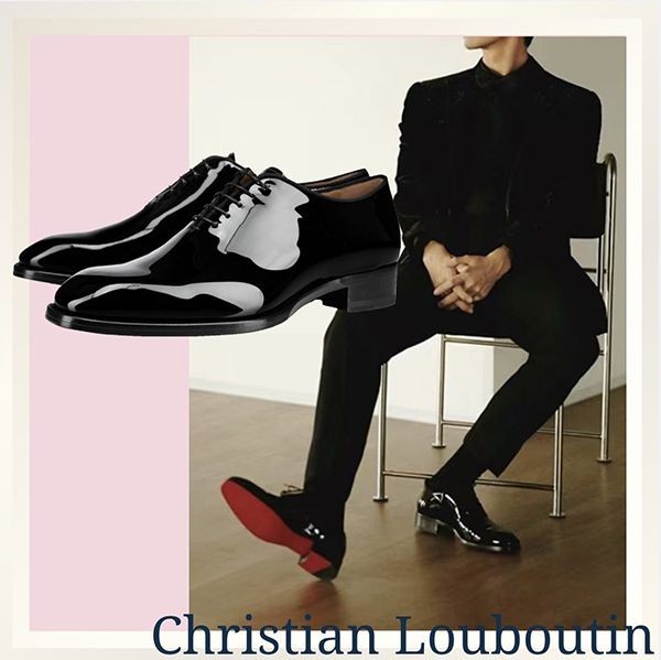セール新作ルブタン スーパーコピー★corteo パテントレザーシューズ ブラック lb10124