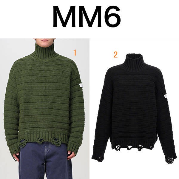 【お洒落★】メゾン マルジェラ ドロップ ウール セーター ダメージ 長袖 sh0ha0004m13040