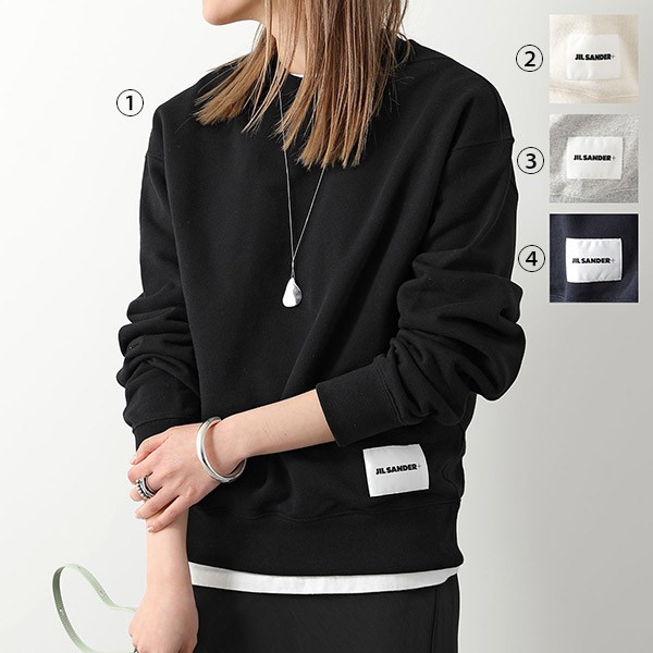 【新デザイン】ジルサンダー プラス トレーナー 偽物 レディース スウェット 長袖 ロゴ クルーネック カラー4色 J40GU0102 J20010 J20039