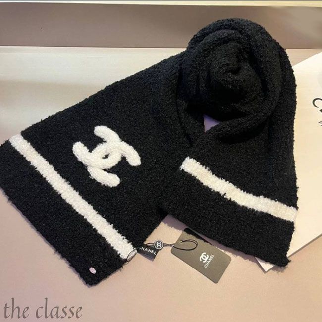 シャネル モノトーン ロゴ マフラー N級品 AA9423 B13856 N0765