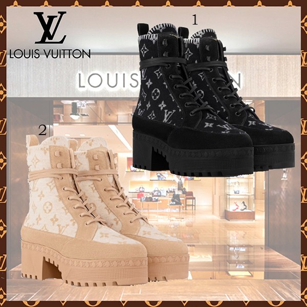ルイヴィトン コピー ローリエート アンクルブーツ 2色 1ADCH3