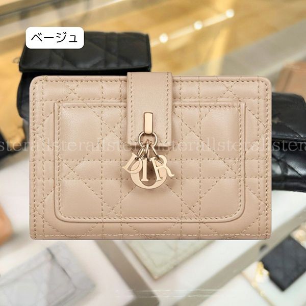 ディオール Myディオール 2つ折り ウォレット カナージュ 財布 コピー