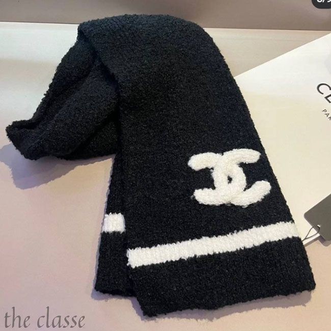 シャネル モノトーン ロゴ マフラー N級品 AA9423 B13856 N0765