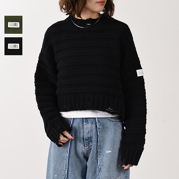 [優良店]エムエムシックス ウールジャンパー ニット 偽物 S52HL0031M13040