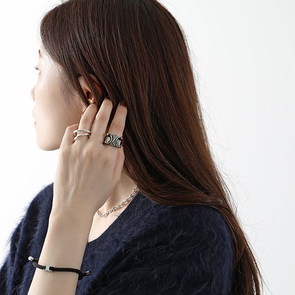 高級感溢れる☆セリーヌ リング 偽物 chunky triomphe ring 461dr6bra トリオンフ