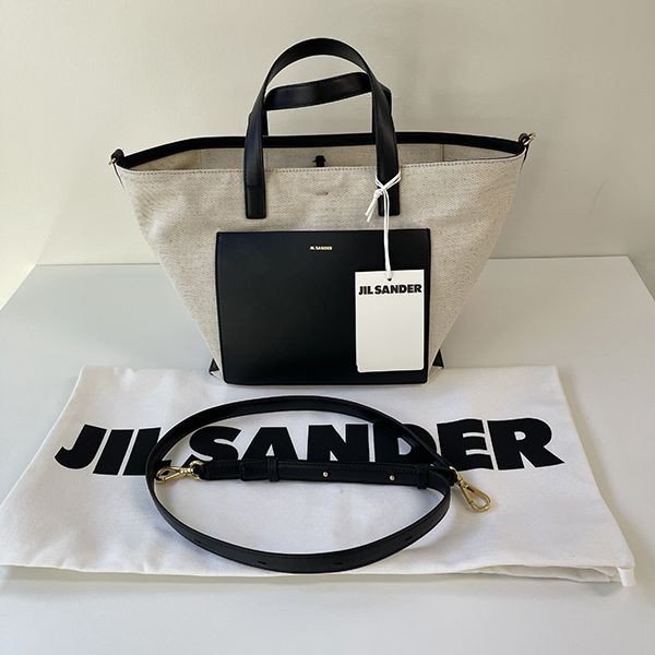 ジル サンダー スモール ワンダー スクエア トートバッグ 偽物 Beige■J07WD0026