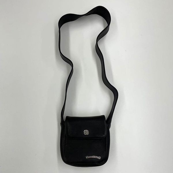 クロムハーツHOT POT ホットポット コピー クロスボタン レザー ショルダーバッグ 121816